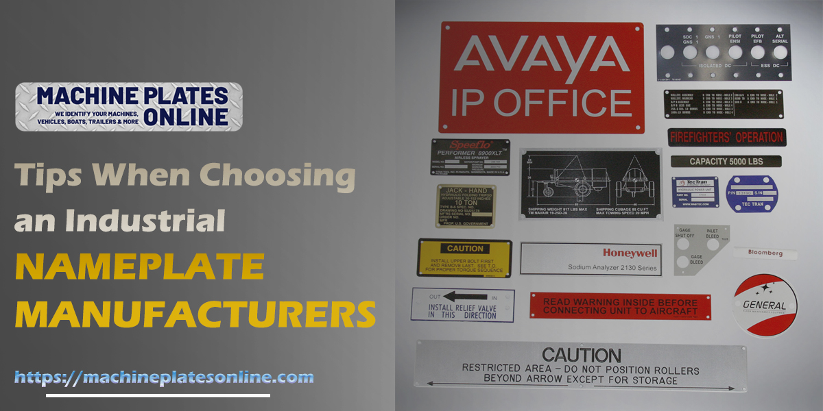 Industrial Nameplate Manufacturers